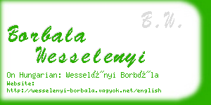 borbala wesselenyi business card